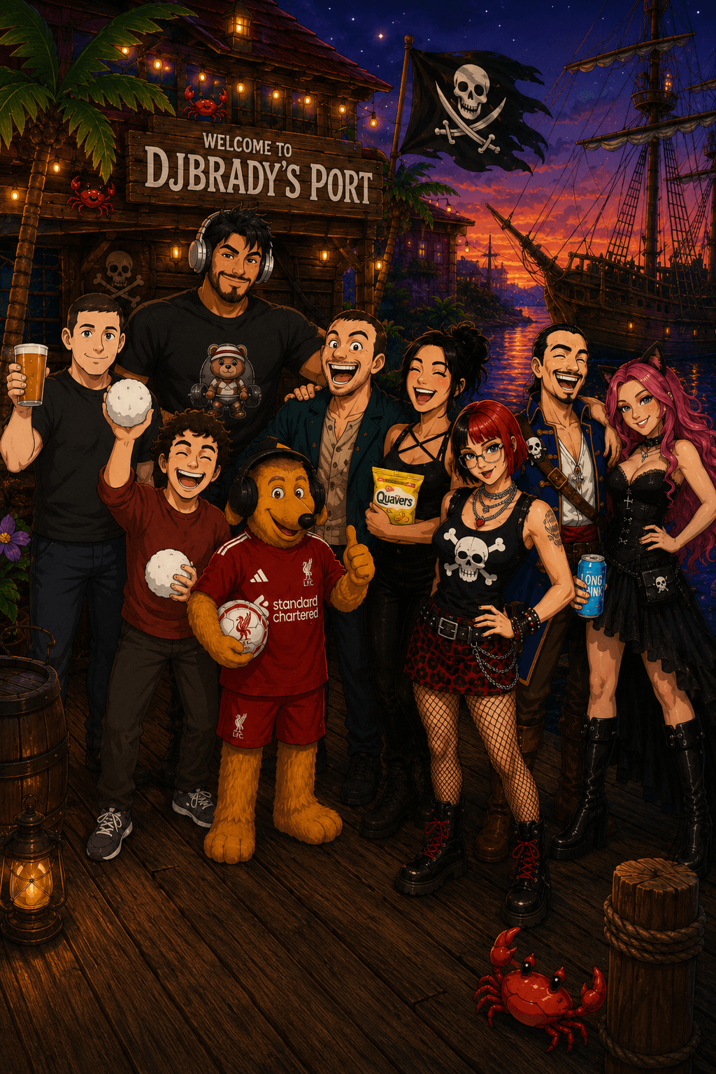 Community art made for a raid handoff to DJBrady's Port